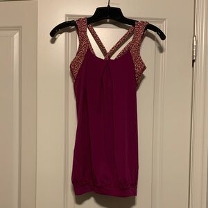 Lululemon Purple Tank Combo Top, Size 6
Good Condition